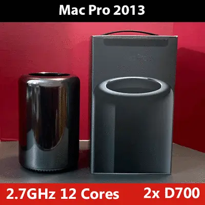 2013 Mac Pro 2.7GHz 12-Cores Dual AMD D700 128GB RAM 1TB Apple PCIe SSD • $1232