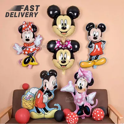 Giant Mickey Minnie Mouse Foil Balloons Birthday Party 78cm Decor Uk • £2.49