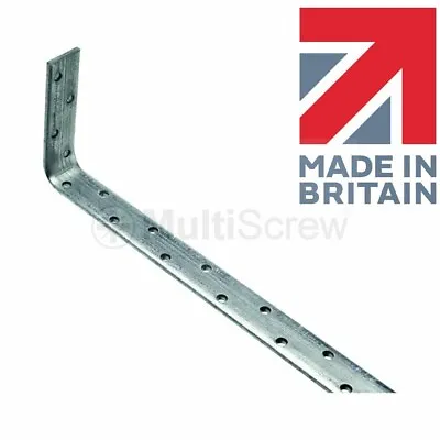 10 X 2.4mm X 27.5mm THICK HIGH QUALITY GALVANISED STEEL BENT RESTRAINT STRAPS • £23.20