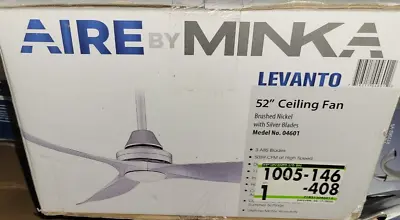 Aire Minka Levanto 52in Integrated LED Indoor/Outdoor Brushed Nickel Ceiling Fan • $100