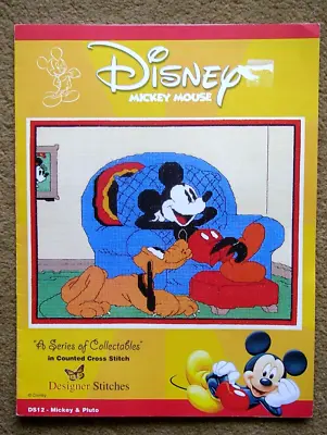 £9.99 • Buy Disney   Mickey Mouse & Pluto   Cross Stitch Coloured Chart