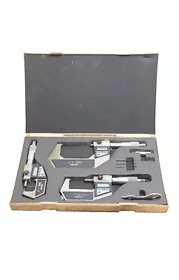 Mitutoyo 293-933-10 Digital Micrometer Set. 293-721-10 293-712 Unknown 0-3  • $369