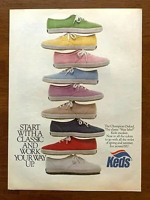 1982 Keds Champion Oxfords Sneakers Vintage Print Ad/Poster Style Fashion Shoes • $14.99