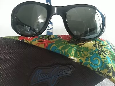 **NEW DISPLAY**Maui Jim MJ142-02 Volcano Black Frame Polarized Grey Lens W/ Case • $449