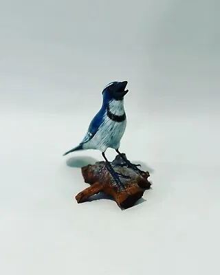 $25 • Buy Vintage Hand Carved And Painted Blue Bird Blue Jay Wood Carving/Bird