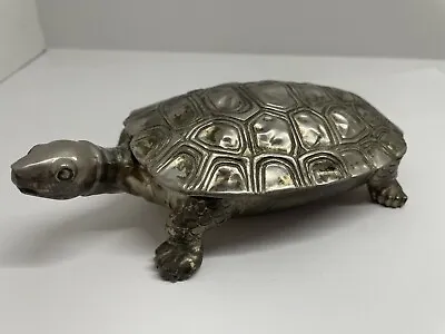 Metal Turtle Trinket Box With Hinged Shell • $45