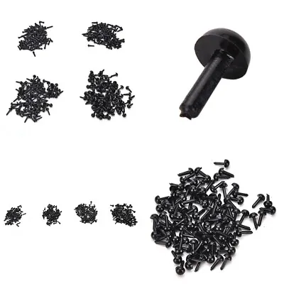 100pcs Black Plastic Safety Eyes Toy For Bear Doll Animal Making 'Craft • £3.34