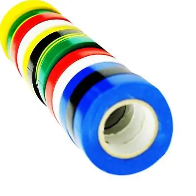 PVC Electrical Insulation Tape Insulating Flame Retardant Multi-color Rolls • £6.85