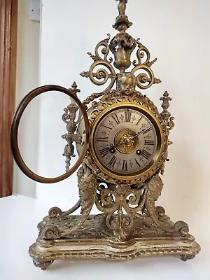 French Japy Freres Bright Paris 8 Day Mantle Clock 19th C • $248.91