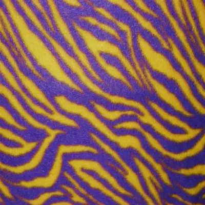 Purple And Gold Zebras Stripes Print Fleece Fabric - 60  Wide - Sold By The Yard • $149.25