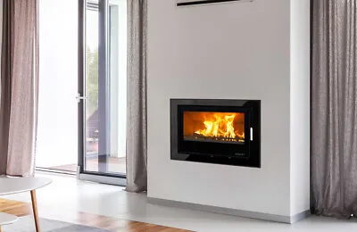 Double Sided Boiler Stove Modern Inset Cassette Double Side Multifuel Burner • £3499