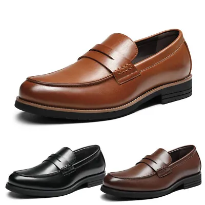 Men Loafer Shoes Dress Shoes Slip-on Penny Business Formal Shoes Size • $33.99