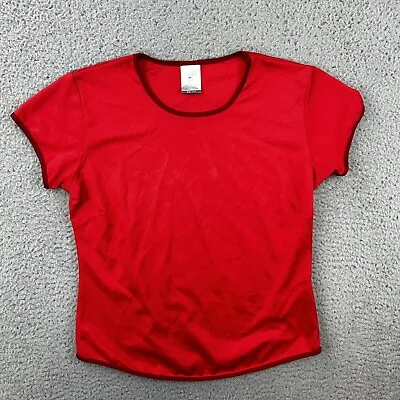 Vintage Nike Dri Fit Women’s Court Tennis Red Athletic Shirt Size Large 12-14 • $7.49