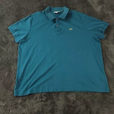 Lacoste Polo Shirt Men's Size 3XL Aqua Green 100% Cotton Classic Fit Golf • $26.95