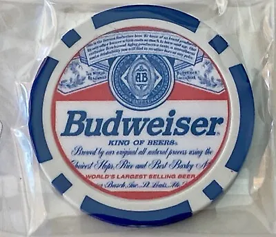 Budweiser -  Magnetic Clay Poker Chip -Golf Ball Marker • $8.95