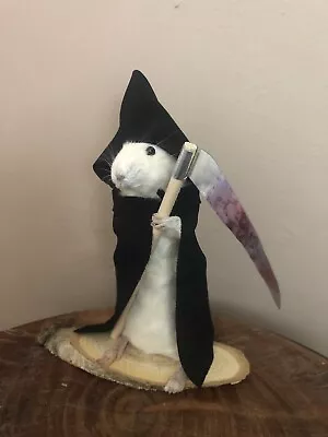 Taxidermy Grim Reaper Mouse Gothic Oddities Unusual Gift Curiosity Rat • £40