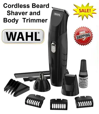 Wahl Beard Trimmer Cordless Electric Nose Ear Hair Shaver Rechargeable NEW • $58.90