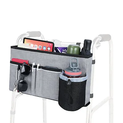 Mondo Medical Basket For Walker With Cup Holder - Seniors Walker Organizer Bag • $20.17