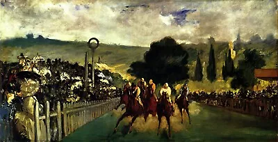 Race At Longchamp By Édouard Manet Giclee Fine Art Print Repro On Canvas • $59.95