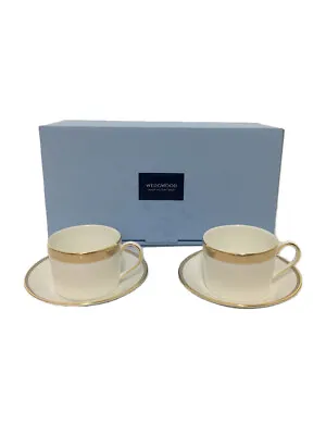 Wedgwood Cup Saucer/Vera Wang/Lace Gold/Bone China/2 Customers/Box Damage • $95.19