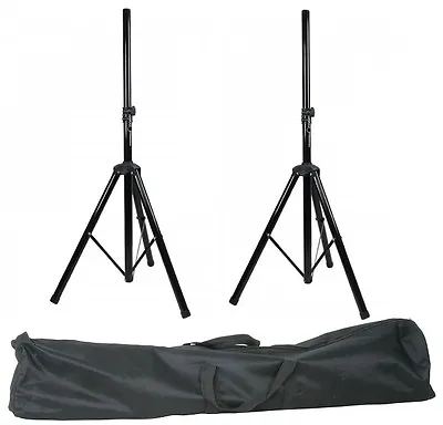 £49.99 • Buy Pair Of PA Speaker Stand Portable Tripod Up To 60kg Load DJ Disco Plus Bag Kit