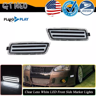 Clear White Front Side Marker Lights For VW Golf GTI Rabbit MK5 06-09 Jetta MK5 • $29.99