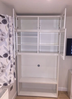 £120 • Buy IKEA Besta TV Unit And Glass Door Cabinets 