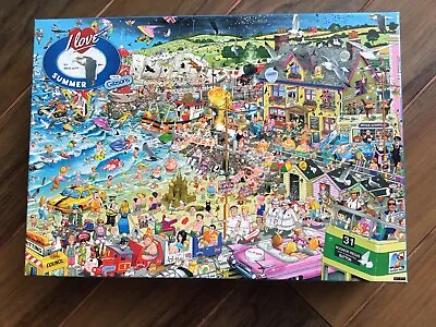 Gibsons “I Love Summer“ Jigsaw Puzzle (1000 Pieces) Used-Mike Jupp COMPLETE • £8