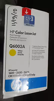 HP Color LaserJet Print Cartridge Q6002A Yellow • $30