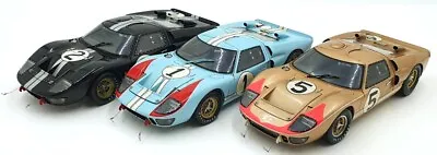Exoto 1/18 Scale Diecast RLG18SC2 Ford GT40 Le Mans Gift Set 1-2-3 Finish 1966 • $7566.99
