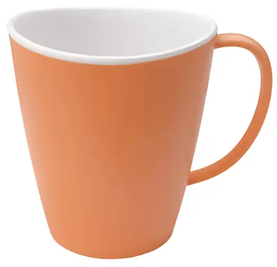£13.99 • Buy Set Of 4 Reusable Plastic Mugs Strong Durable Tea Coffee Cup 350ml Pastel Orange