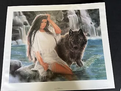 Maija Lost Lake Signed Numbered Print With Coa Native American Wolf • $145