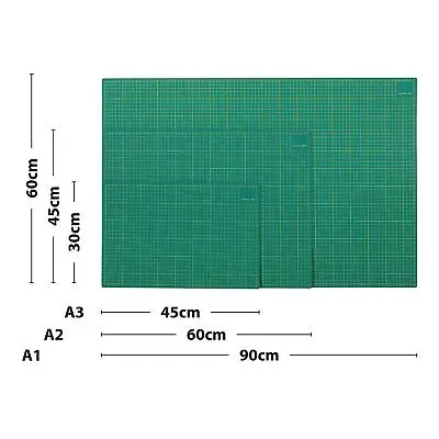 A1 A2 A3 Cutting Mat Self Healing Rotary Cutter Knife Printed Grid Craft • £7.79