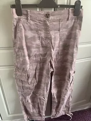 Ladies Marks And Spencer Cropped Cargo Trouser Size 10 • £1.50