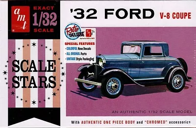 AMT 1932 Ford V-8 Coupe Model Kit Retro Scale Stars New • $25.50