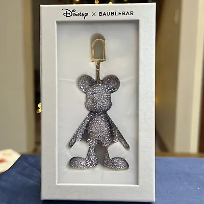Purple~Disney X Baublebar Mickey Mouse Bag Charm Keychain Crystal New In GiftBox • $49.99