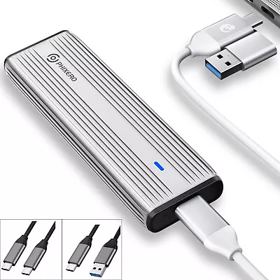 $17.09 • Buy M.2 NVME TO USB 3.2 Enclosure Type-C Case Adapter SSD SATA External Silver