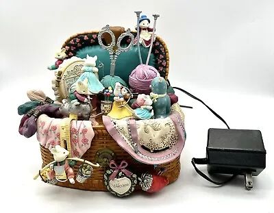 Enesco Music Box Knittin Pretty Knitting “Whistle While You Work” 1990s No Box • $145