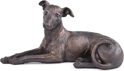 £26.78 • Buy Greyhound Dog Painted Bronze Resin Sculpture