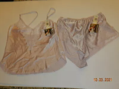 VTG NOS MAIDENFORM Lavender Nylon PANTY Chantilly LACE Camisole Teddy SET 7/36B • $174.99