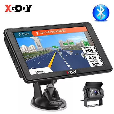 XGODY 7'' GPS Navigation Truck Navigator With Reverse Camera & Bluetooth AU Map • $98.96