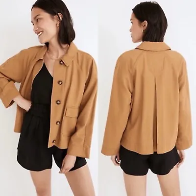 Madewell Tan Bankford Button Front Swing Chore Jacket Size Small • $54.99