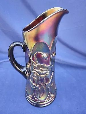 Northwood Amethyst Oriental Poppy Tankard Pitcher VGC AWESOME COLOR • $219