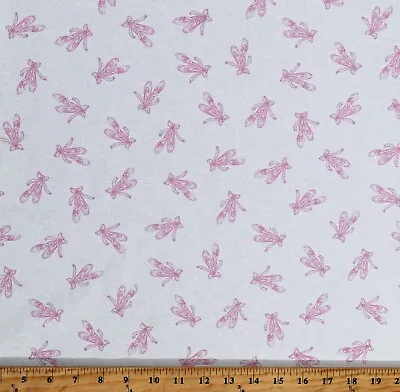 Cotton Pink Ballet Slippers Glitter Ballerinas Fabric Print By The Yard D673.77 • $12.95