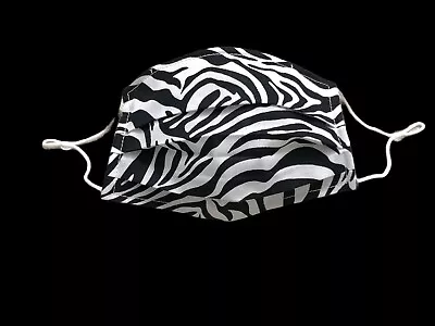 Face Mask Washable With Nose Wire UK Cotton 100% Zebra Face Covering   • £5.80