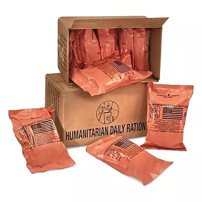 MRE 1 Case Of HDR U.S. Military Surplus Humanitarian Meals Ready To Eat FEMA 10 • $49.90