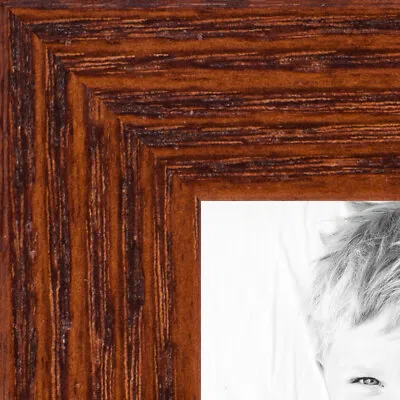 ArtToFrames Custom Picture Poster Frame Brown Walnut On Red Oak .75  Wide Wood • $26.29