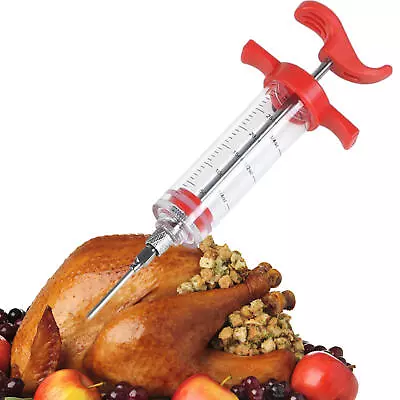 Food Marinade Meat Injector Flavor Syringe Beef Poultry Turkey Chicken BBQ • $8.68