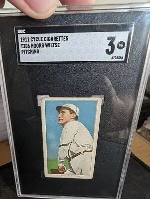 T206 Cycle 460 Hooks Wiltse Pitching SGC 3 VG One Higher Giants 1909-11 Total 11 • $1349.99