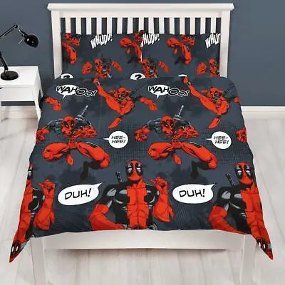 £22.45 • Buy Deadpool Wahoo Double Bedding Set Two-sided Duvet Cover Comic Official MARVEL